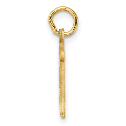 14K Gelbgold Diamantiert Buchstabe M Initiale Charm
