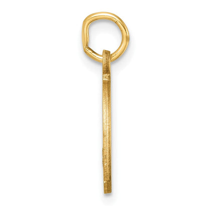 14K Gelbgold Diamantiert Buchstabe O Initiale Charm