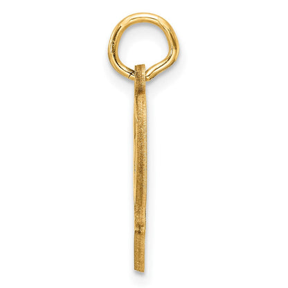 14K Gelbgold Diamantiert Buchstabe P Initiale Charm