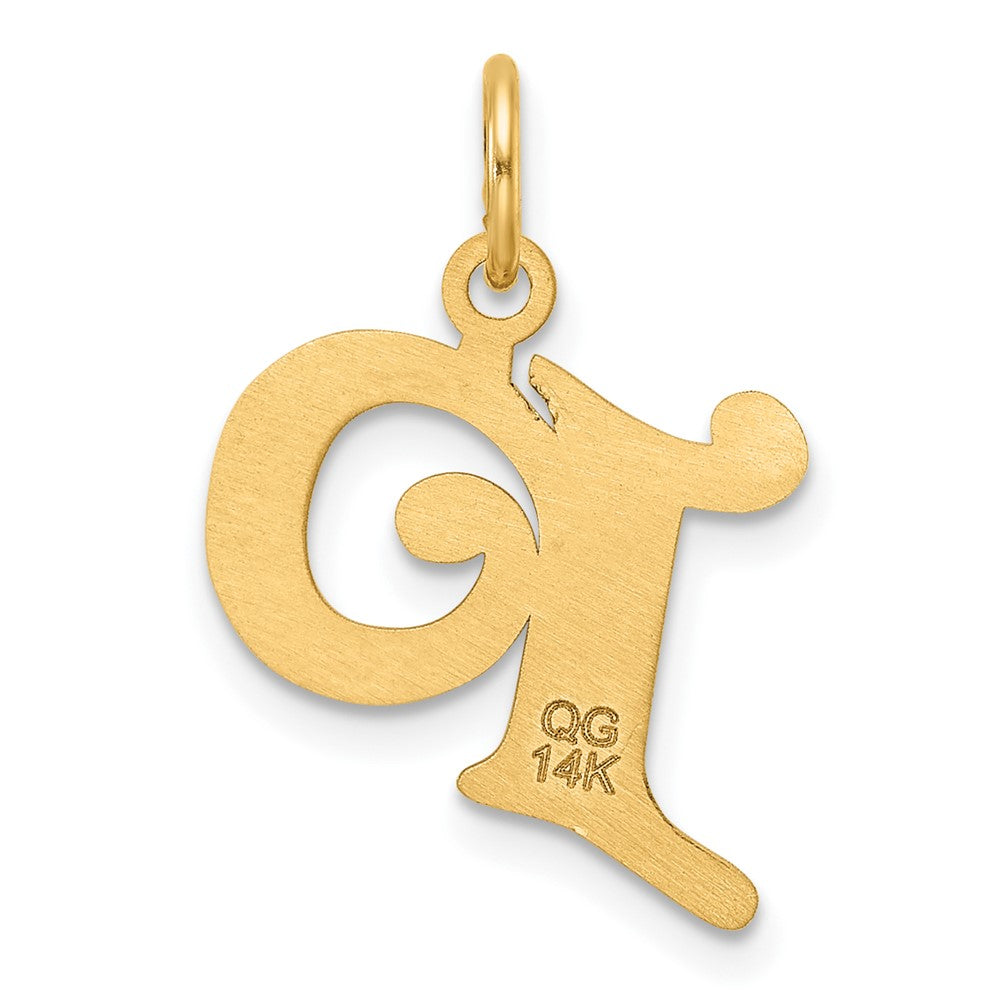 14K Gelbgold Diamantiert Buchstabe P Initiale Charm