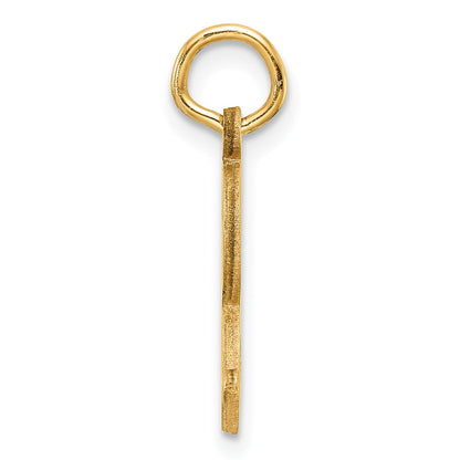 14K Gelbgold Diamantiert Buchstabe R Initiale Charm