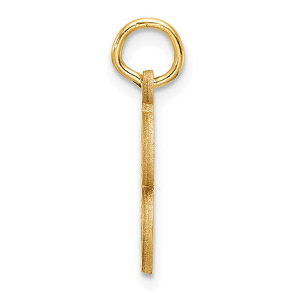 14K Gelbgold Diamantiert Buchstabe S Initiale Charm