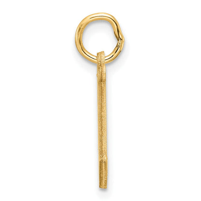 14K Gelbgold Diamantiert Buchstabe W Initiale Charm