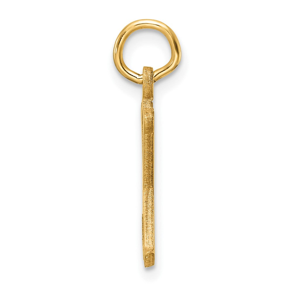 14K Gelbgold Diamantiert Buchstabe X Initiale Charm