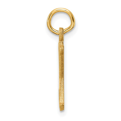 14K Gelbgold Diamantiert Buchstabe X Initiale Charm