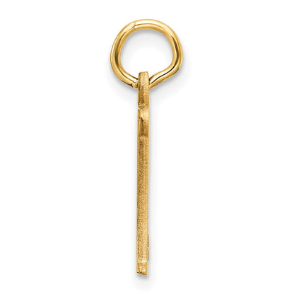 14K Gelbgold Diamantiert Buchstabe Y Initiale Charm