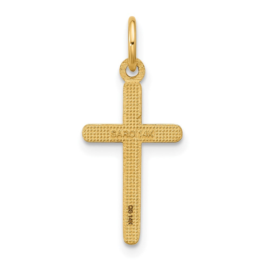 14K Gelbgold Kreuz Anhänger