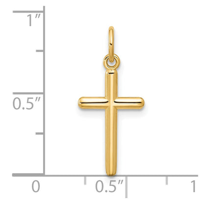 14K Gelbgold Kreuz Anhänger