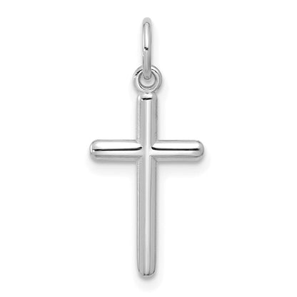 14K Weißgold Kreuz Anhänger