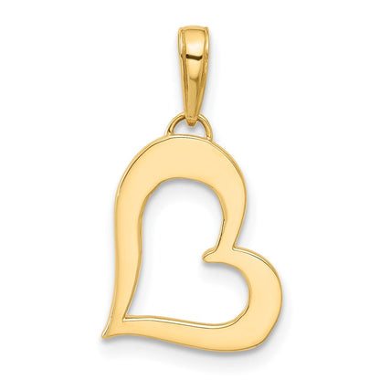 14K Gelb & Rhodium und Weiß Rhodium Diamantiert Herz Anhänger
