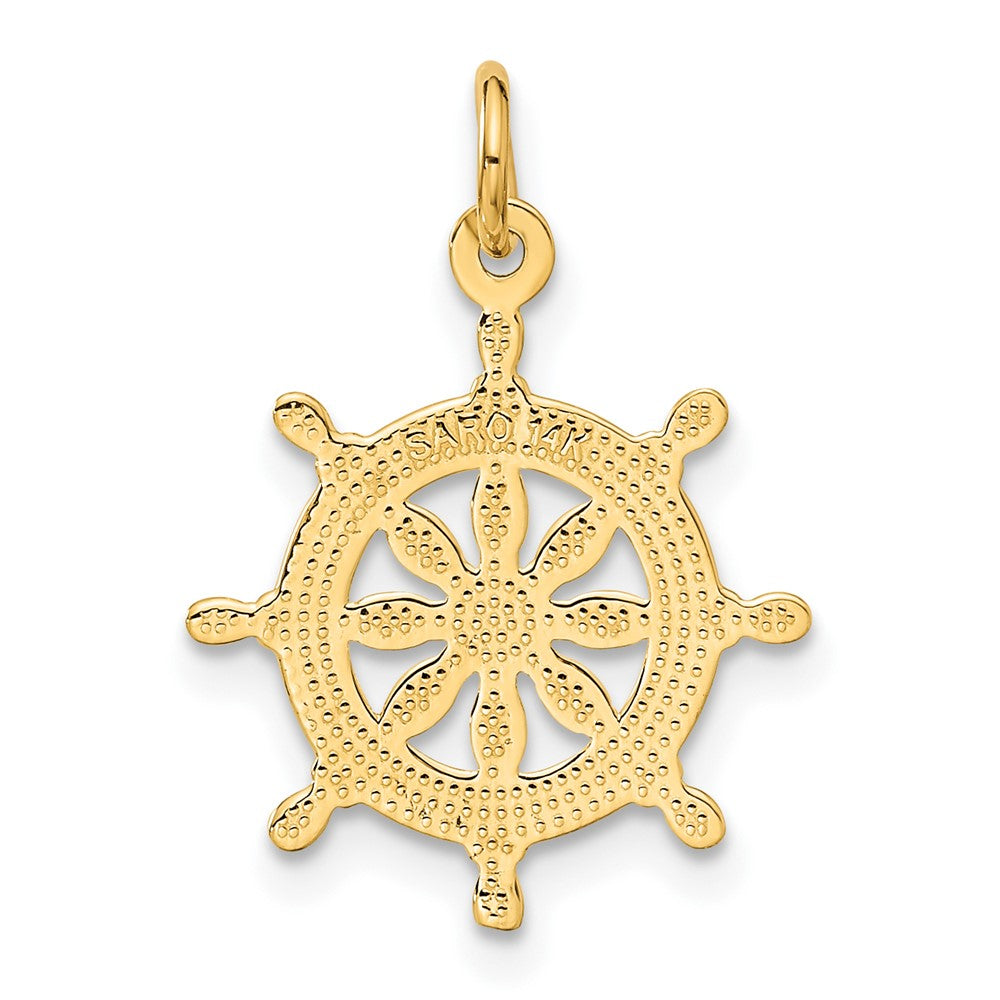 14K Gelbgold Ships Rad Charm