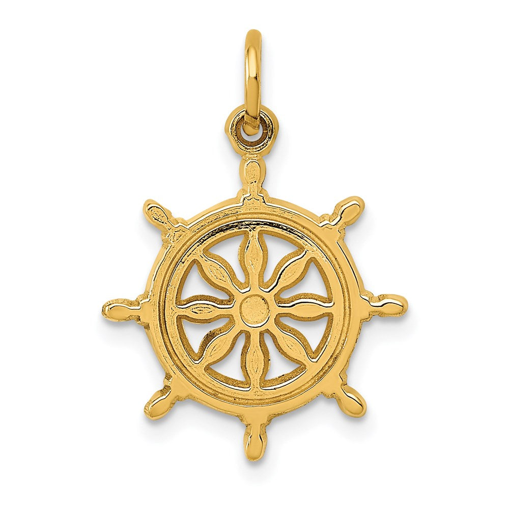 14K Gelbgold Ships Rad Charm