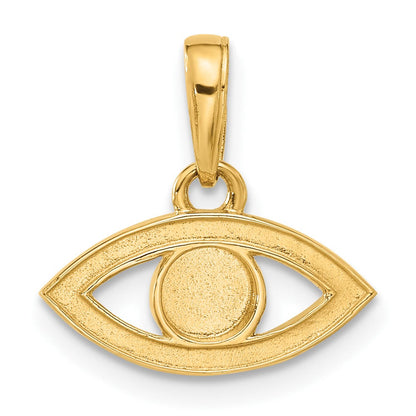 14K Gelb & Rhodium und Weiß Rhodium Diamantiert Böse Auge Anhänger