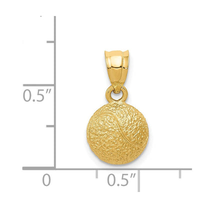 14K Gelbgold Tennisball-Anhänger