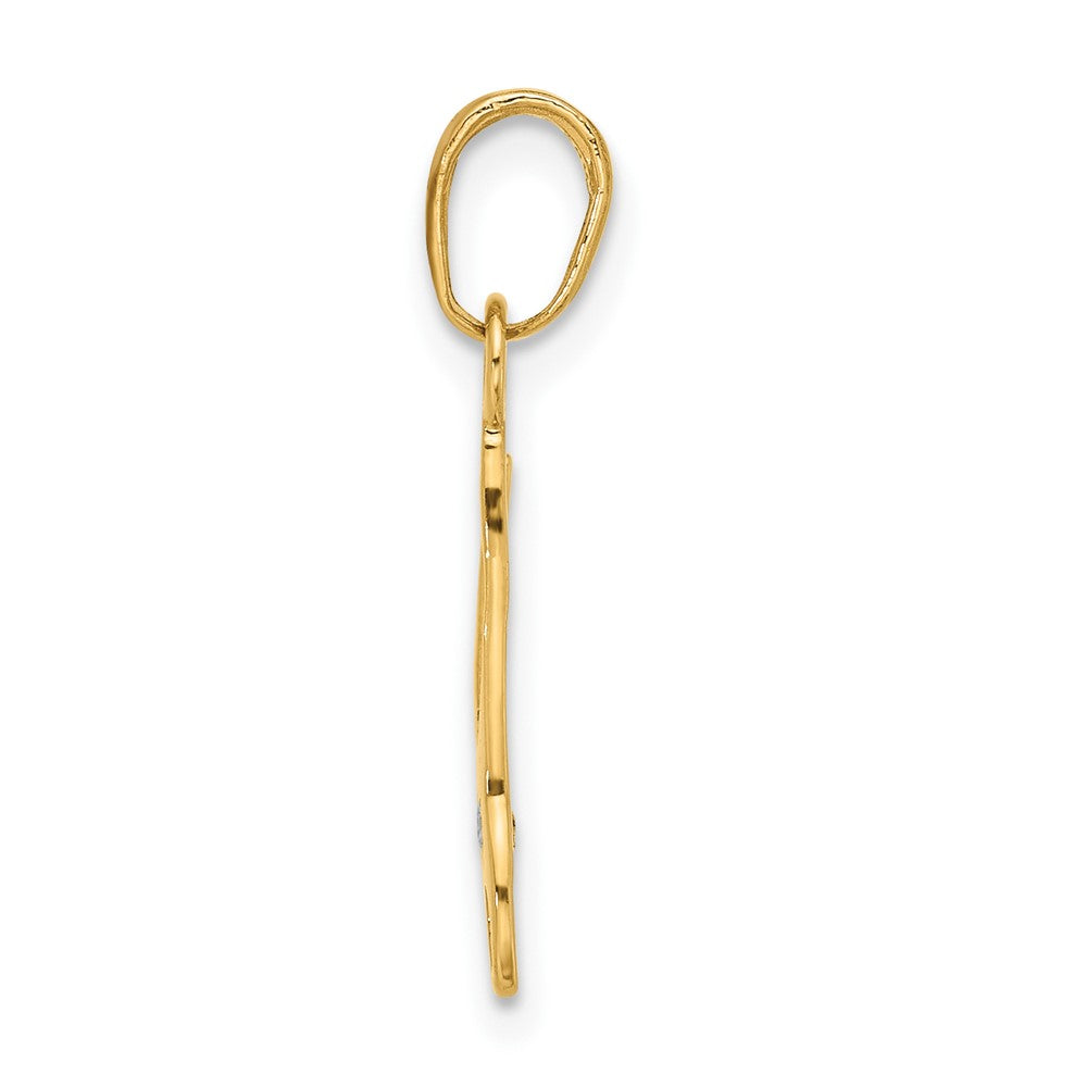 14K Gelb & Rhodium und Weiß Rhodium Diamantiert 3d Pliers Anhänger