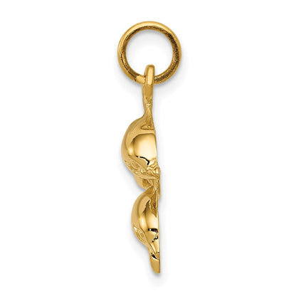 14K Gelbgold Delfin-Charm