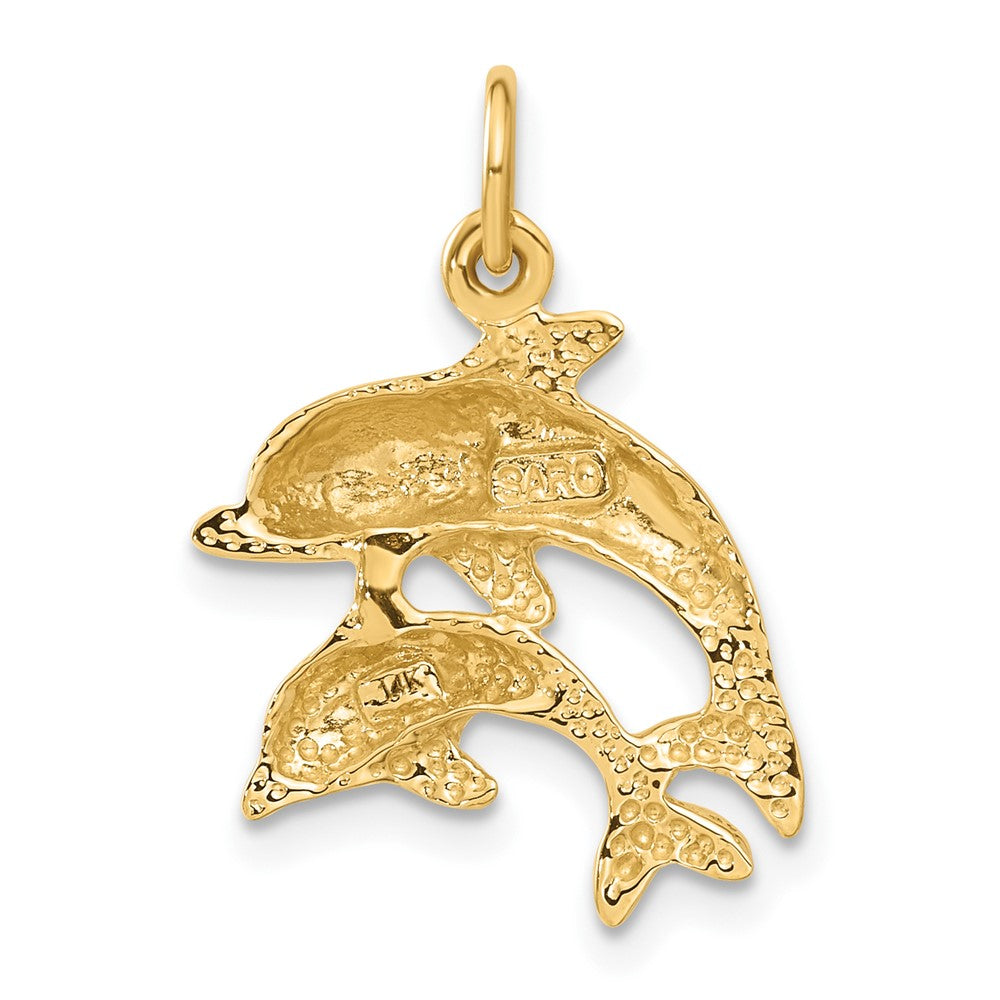 14K Gelbgold Delfin-Charm