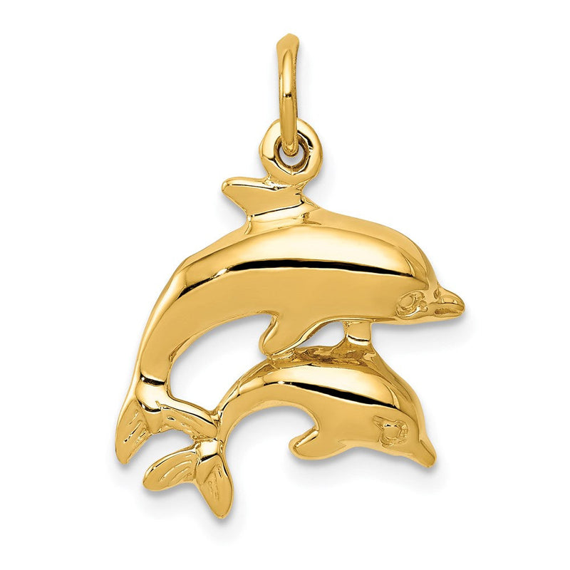 14K Gelbgold Delfin-Charm