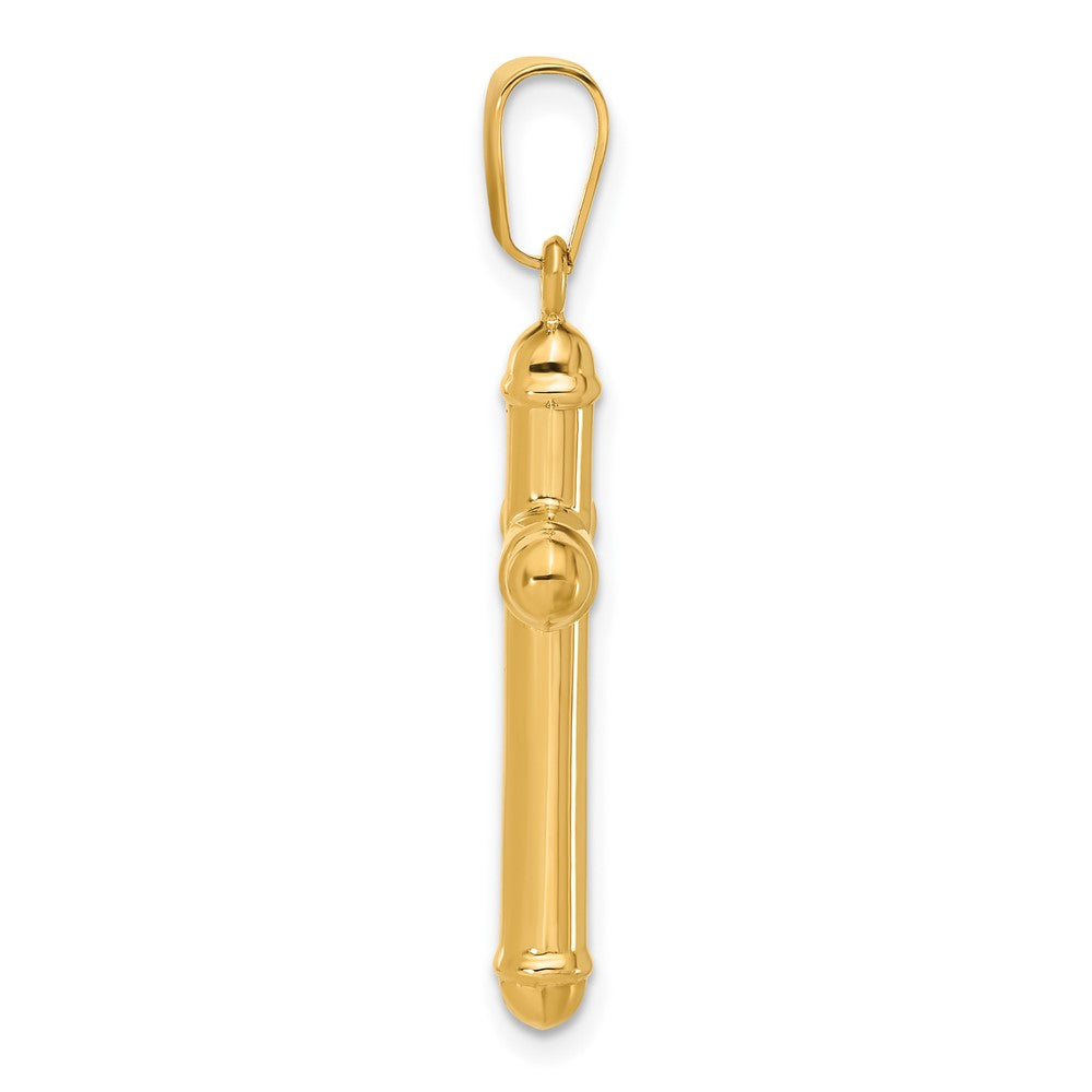 14K Gelbgold Poliert Kreuz Anhänger