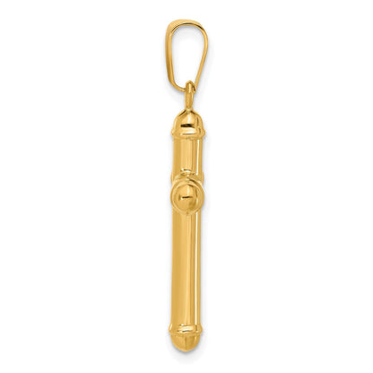 14K Gelbgold Poliert Kreuz Anhänger