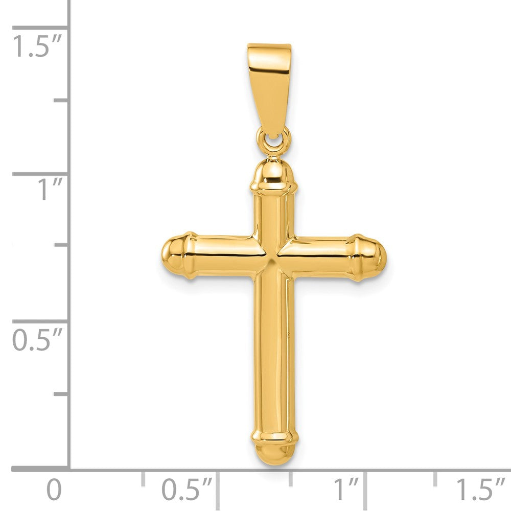 14K Gelbgold Poliert Kreuz Anhänger