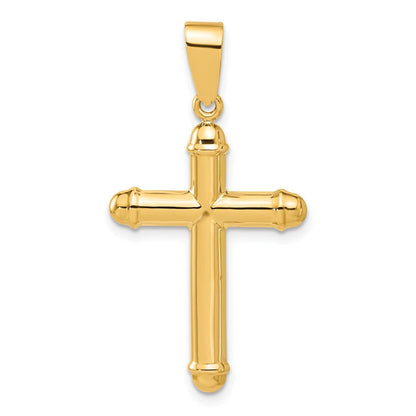 14K Gelbgold Poliert Kreuz Anhänger