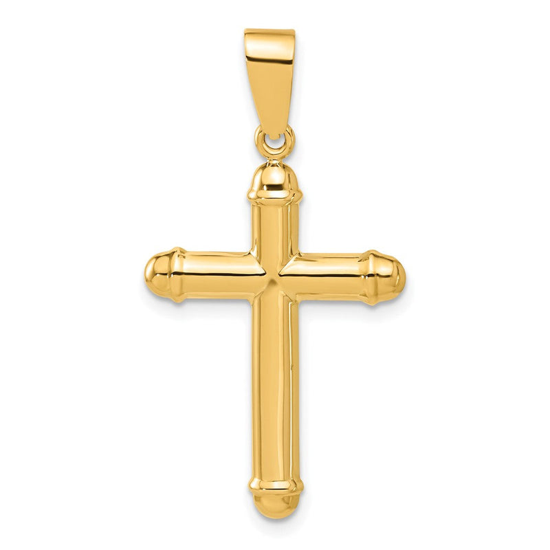 14K Gelbgold Poliert Kreuz Anhänger