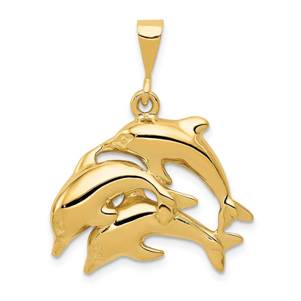 14K Gelbgold Delfin-Charm