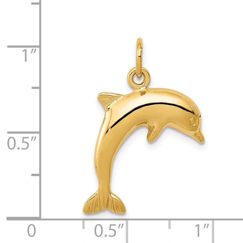 14K Gelbgold Delfin Charm