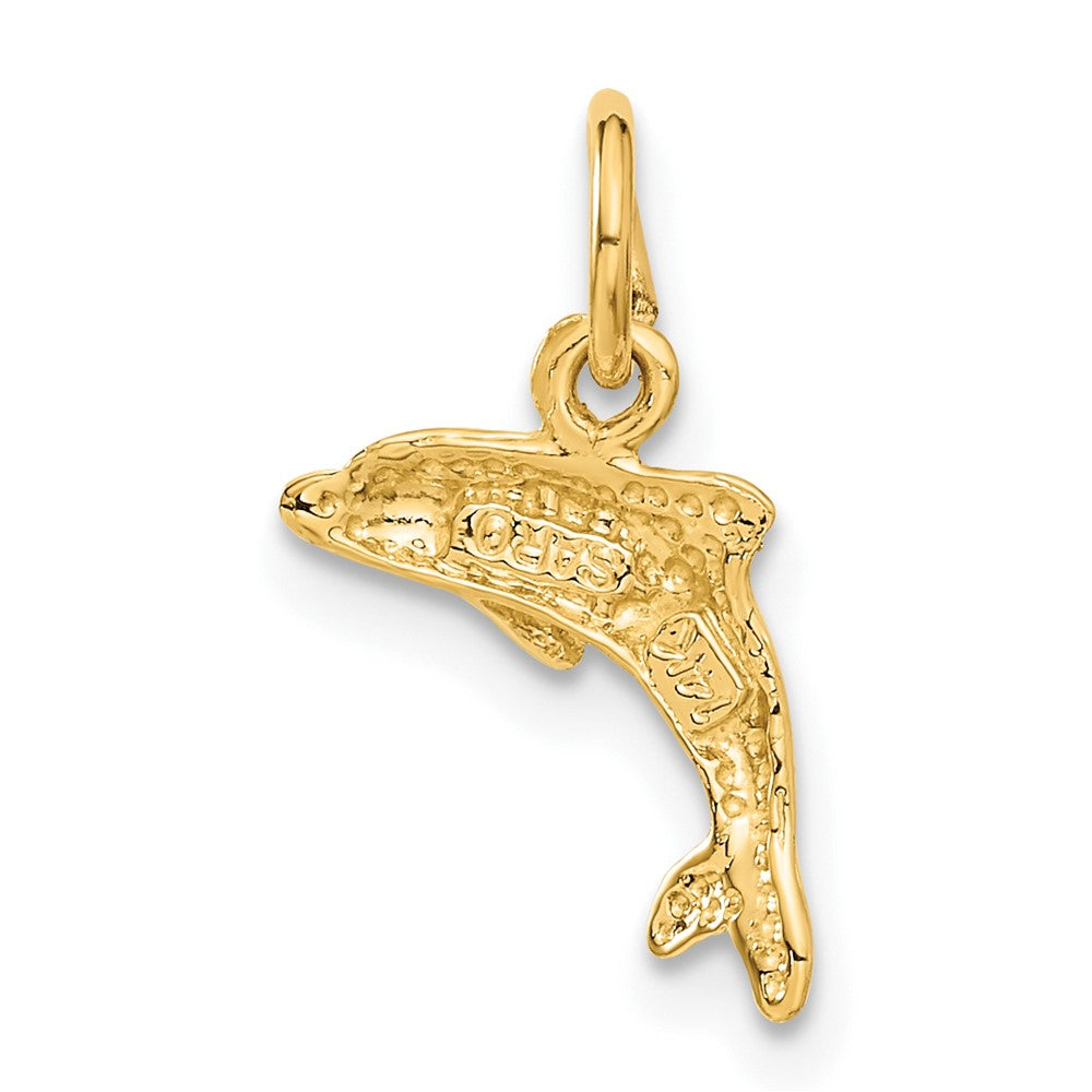 14K Gelbgold Delfin Anhänger