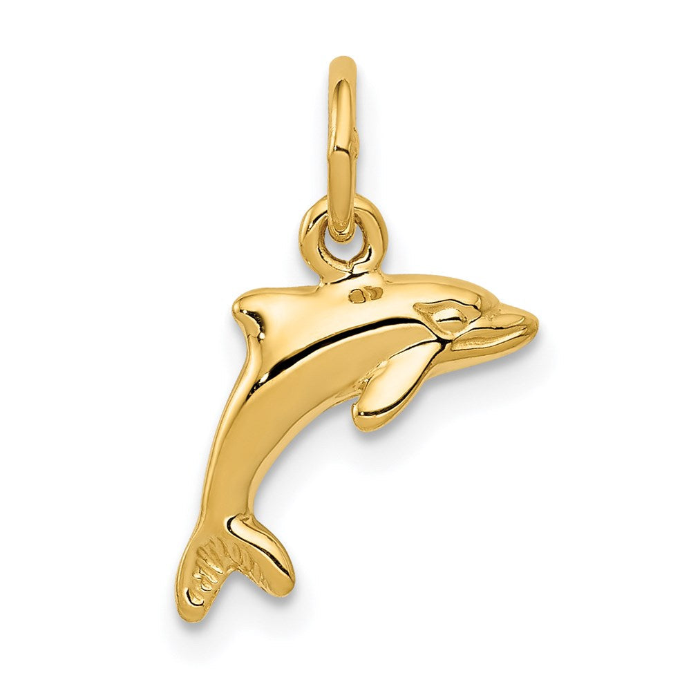 14K Gelbgold Delfin Anhänger