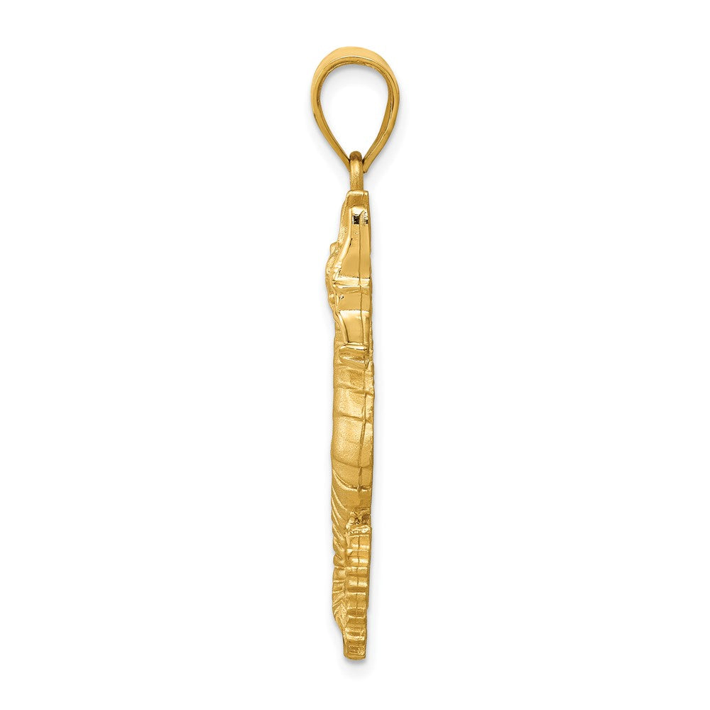 14K Gelbgold Seepferdchen-Anhänger