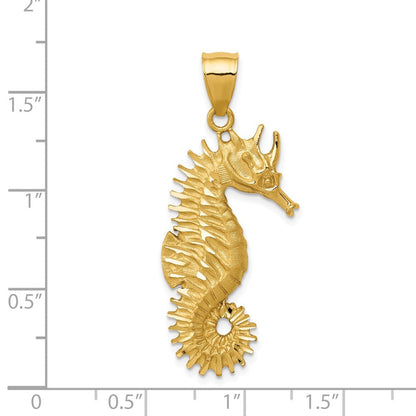 14K Gelbgold Seepferdchen-Anhänger