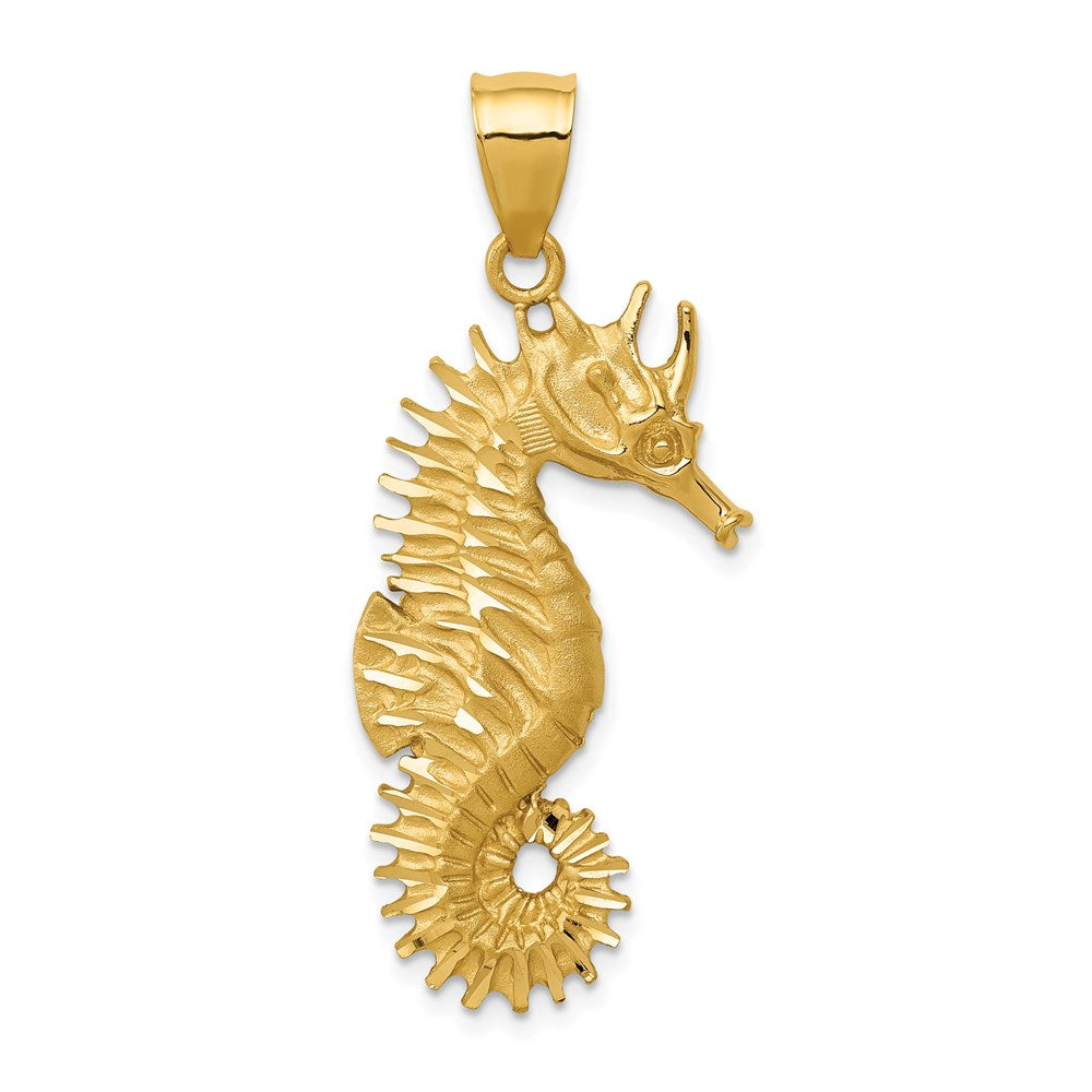 14K Gelbgold Seepferdchen-Anhänger