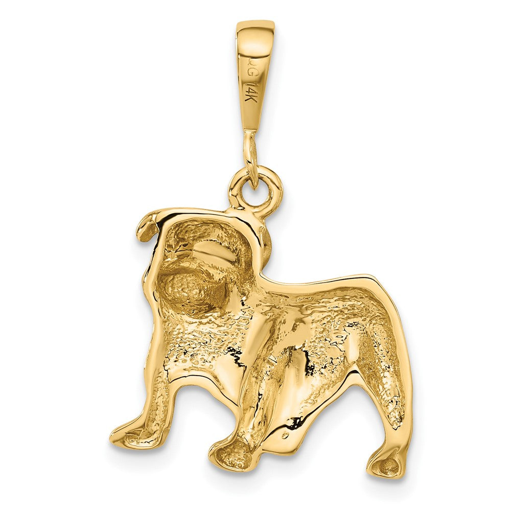 14K Gelbgold Bulldogge-Anhänger