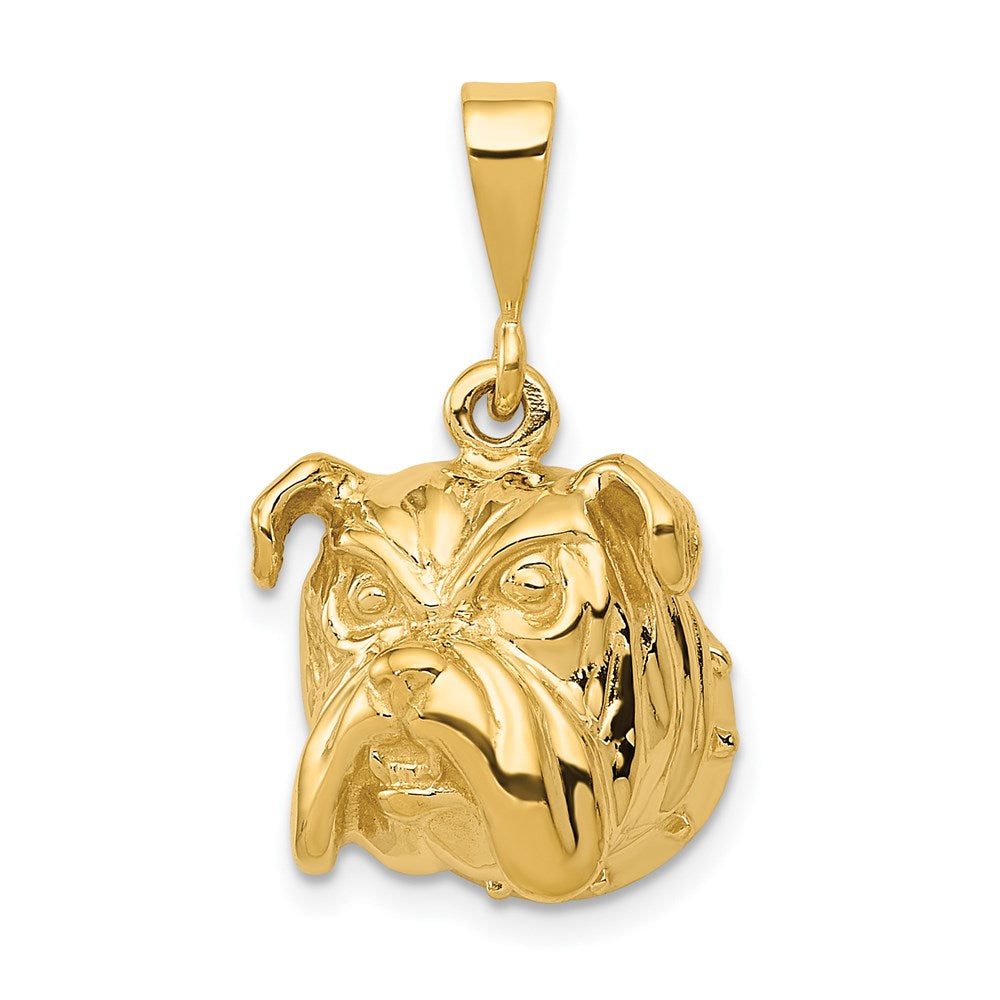 14K Gelbgold Bulldogge-Anhänger