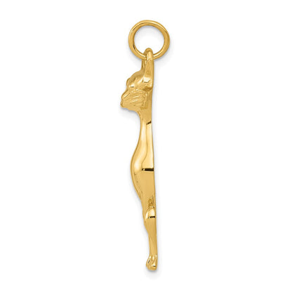 14K Gelbgold Katzen-Charm