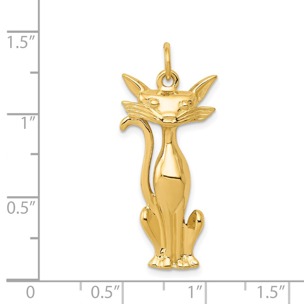 14K Gelbgold Katzen-Charm