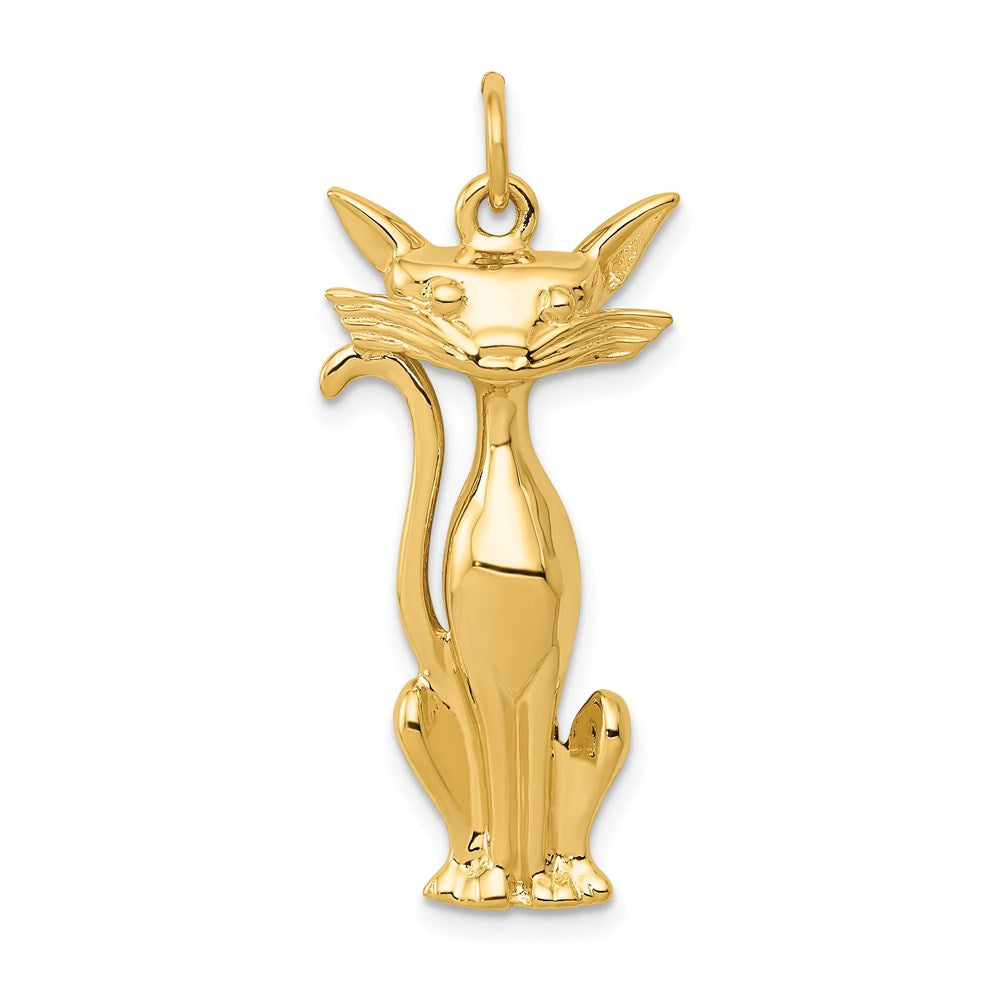 14K Gelbgold Katzen-Charm