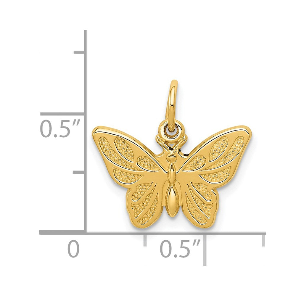 14K Gelbgold Schmetterling Charm