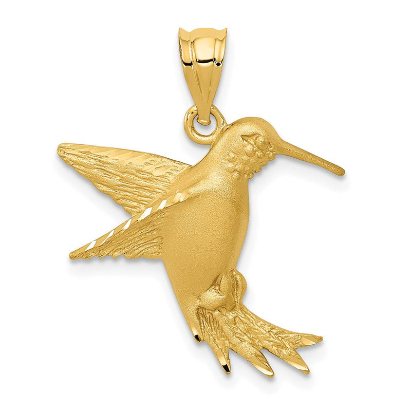 14K Gelbgold Kolibri-Charm