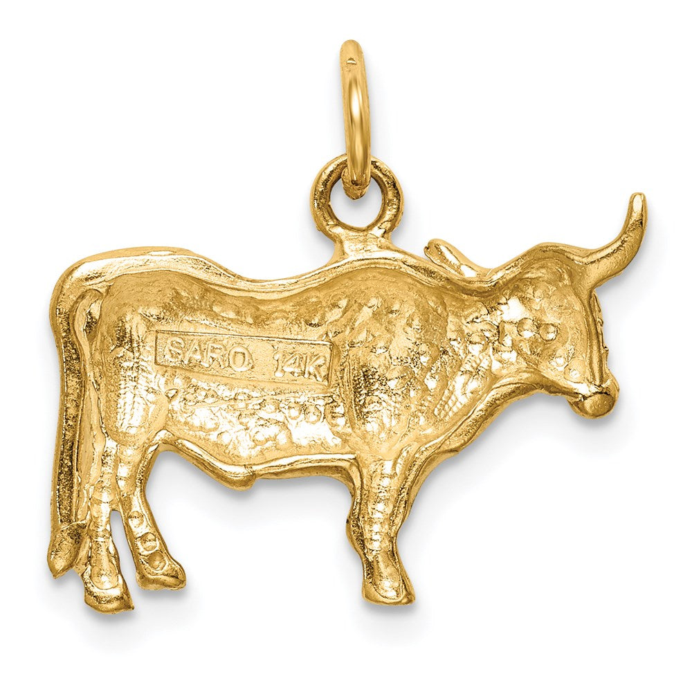 14K Gelbgold Stier-Anhänger