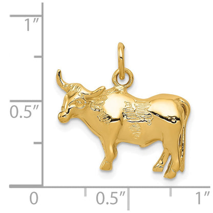 14K Gelbgold Stier-Anhänger