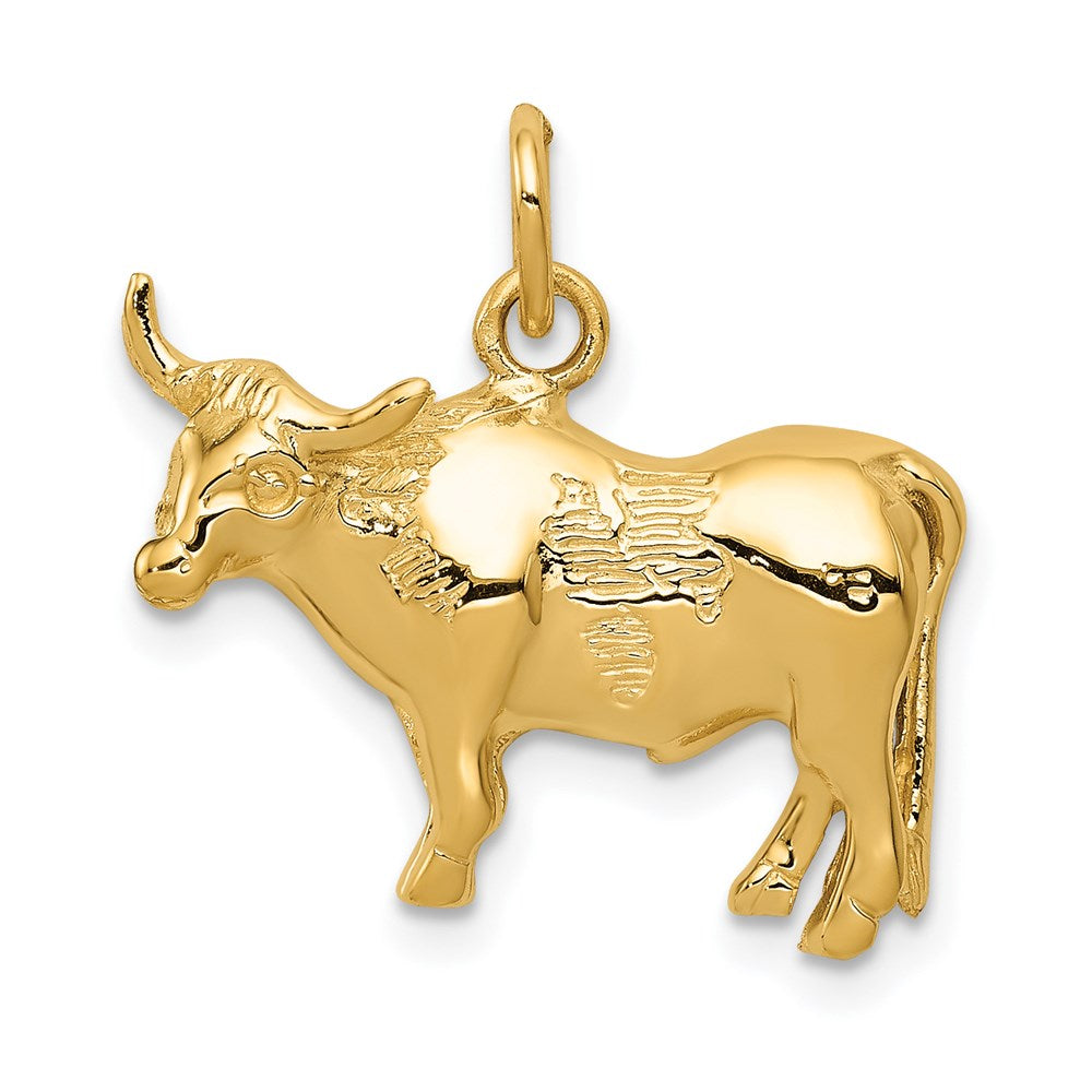 14K Gelbgold Stier-Anhänger