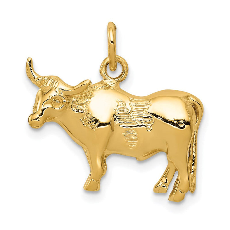 14K Gelbgold Stier-Anhänger