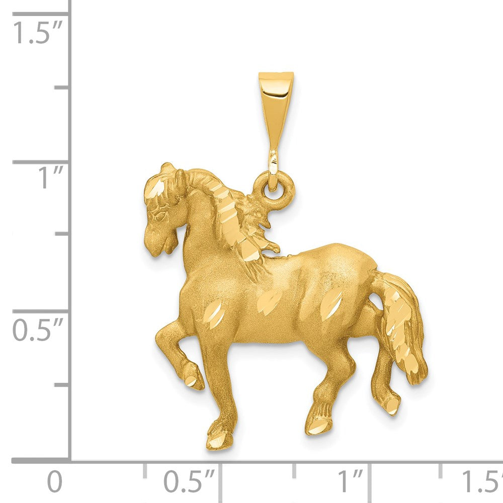 14K Gelbgold Pferd-Anhänger