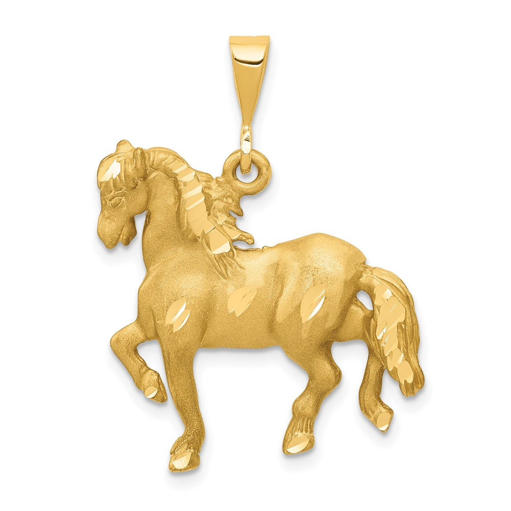 14K Gelbgold Pferd-Anhänger