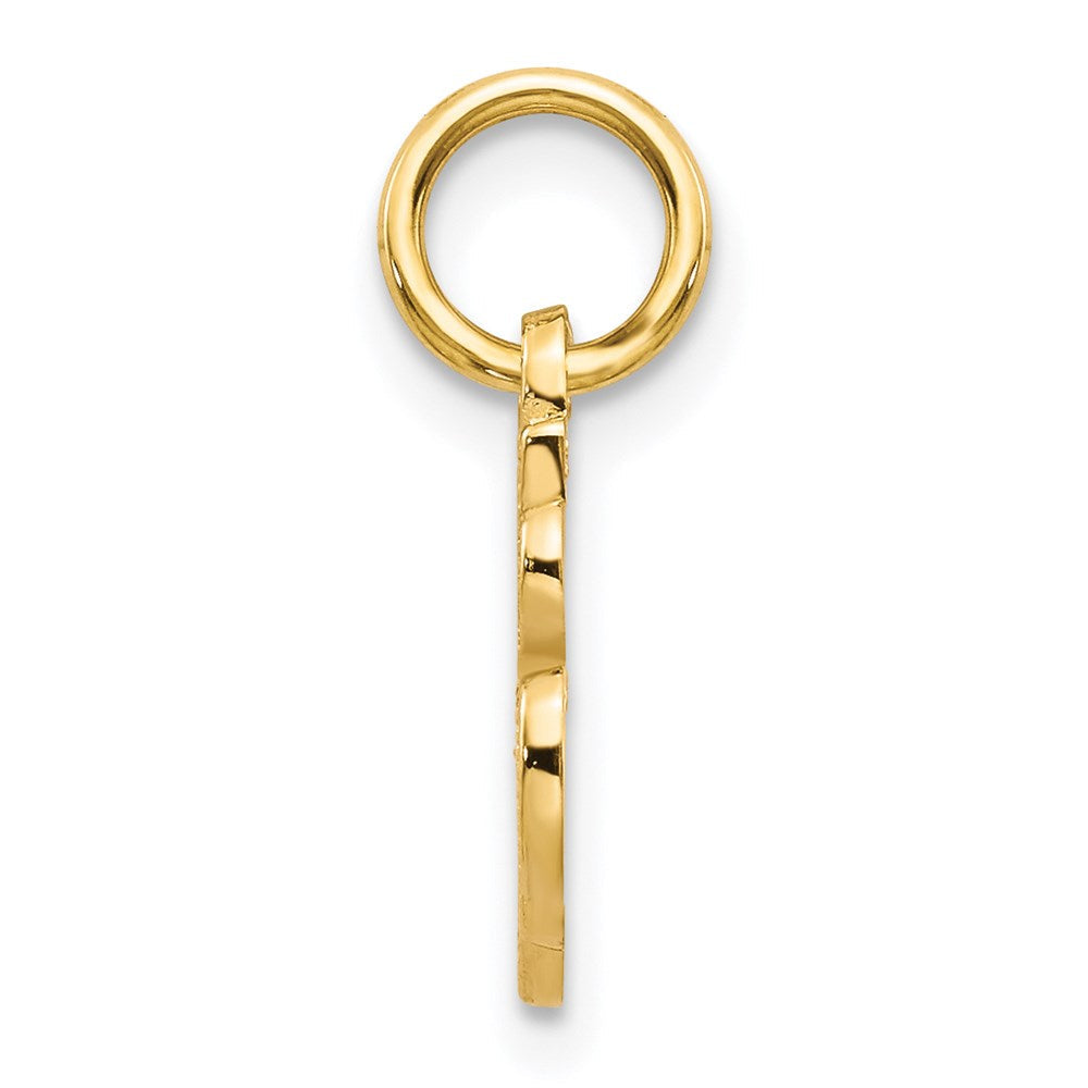 14K Gelbgold 14ky Schreibschrift Buchstabe A Initiale Charm