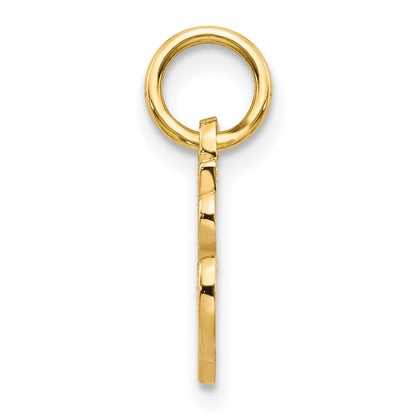 14K Gelbgold 14ky Schreibschrift Buchstabe A Initiale Charm