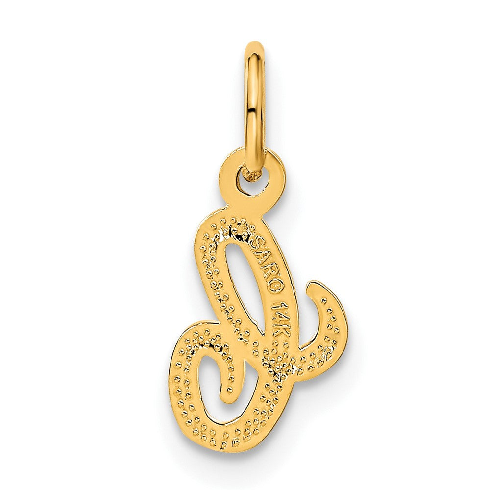 14K Gelbgold 14ky Schreibschrift Buchstabe C Initiale Charm